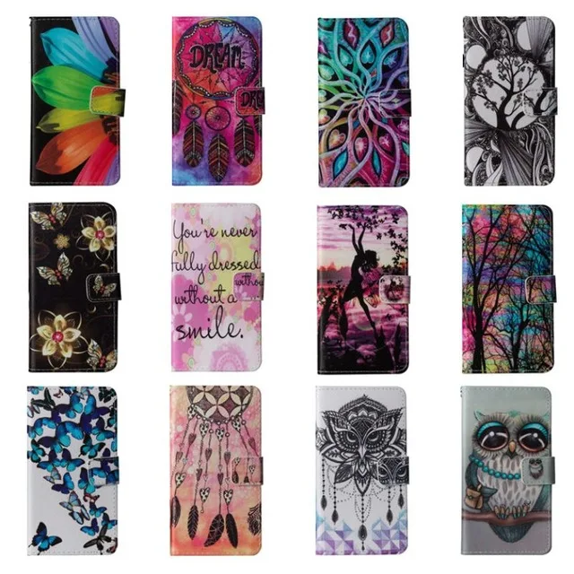 

Case For Samsung Galaxy S7 S6 Edge S5 J3 J5 J7 A3 A5 2016 Leather Phone Case Pattern Flower Butterfly Cover Flip Wallet Bag P03Z