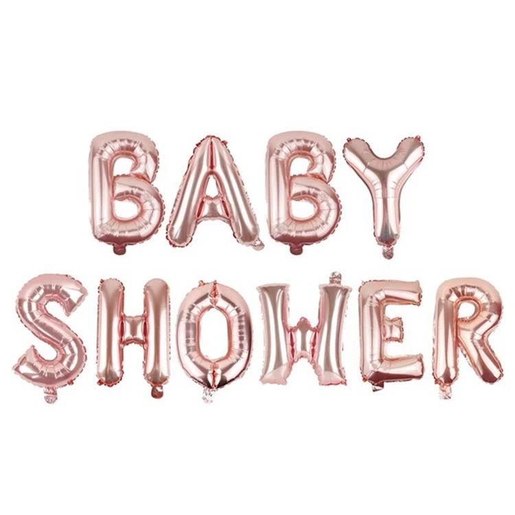 Doriwoo Baby Shower 16 дюймов Oh Baby фольгированные шары это мальчик или девочка пол раскрывают розовые и золотые воздушные шары Babyshower принадлежности для детской вечеринки - Цвет: Baby Shower RoseGold