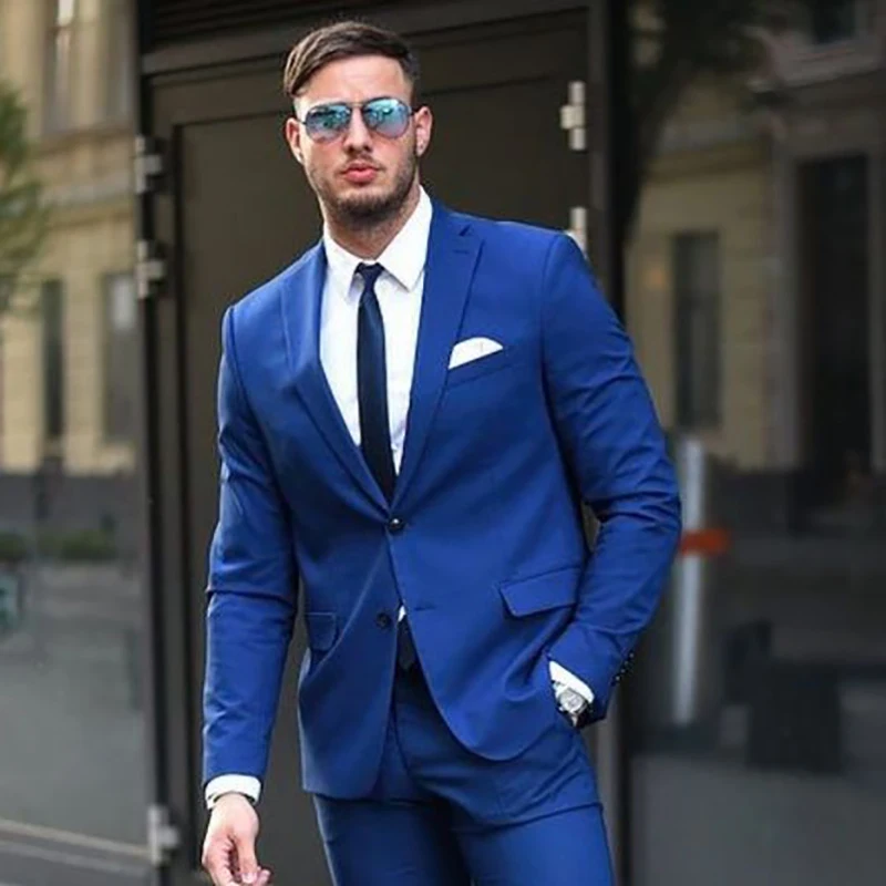 

Men Ternos Para Wedding Evening Dinner Groomsman Performance Tide Blazers 2pieces Trajes Classic Designs Wool Blend Suits