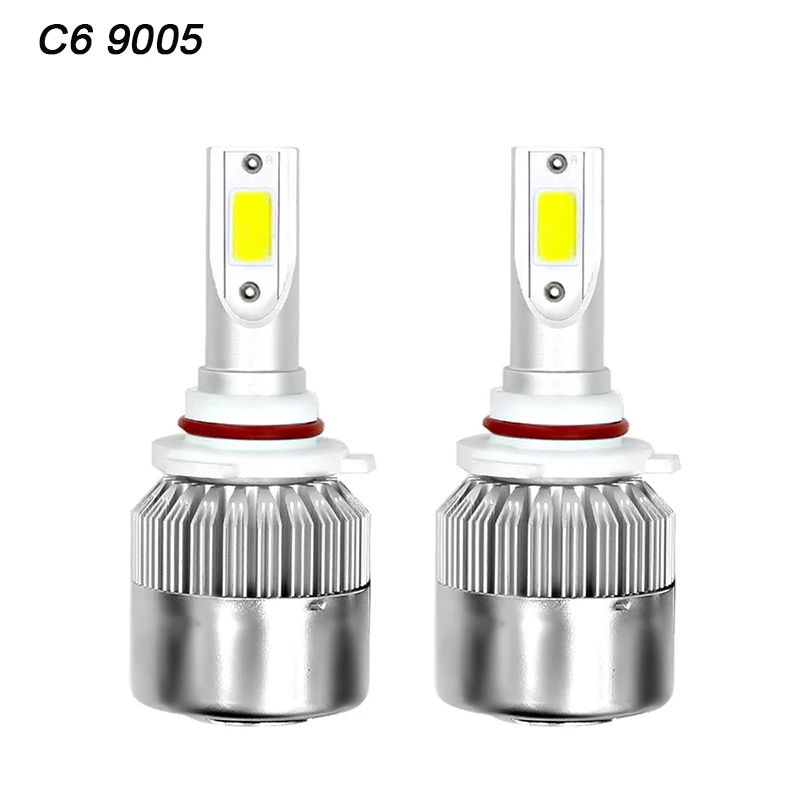 VicTsing 2pc C6 LED Car Headlights H1 H4 H7 H8H9H11 H109005HB3 9004HB1 9008 9007 H27 HB4 LED Headlight Light Bulb 72W 6000K (10)