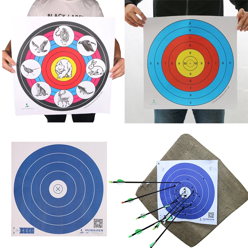 

10pcs Longbow Targets 40 cm in Bullseye Archery and Gun Targets