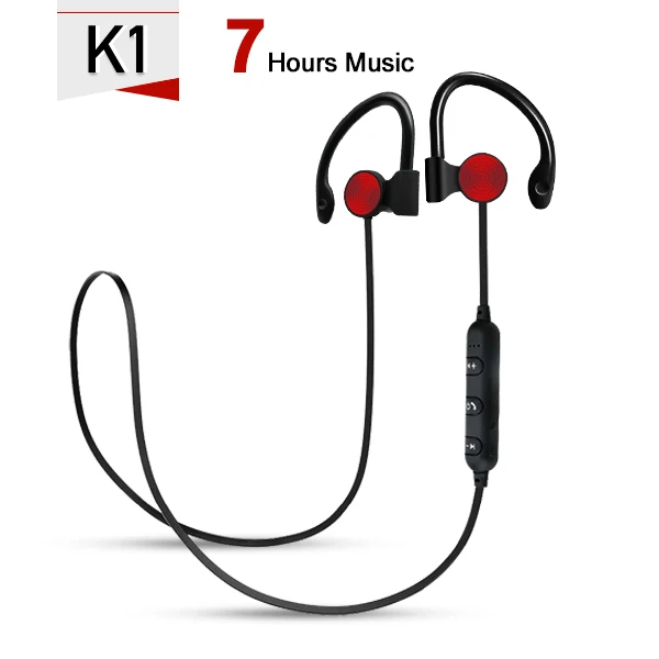 FBYEG K1 Bluetooth Спортивная гарнитура/беспроводные наушники бас bluetooth наушники с активным шумоподавлением для телефонов и музыки - Цвет: K1-Black-7h