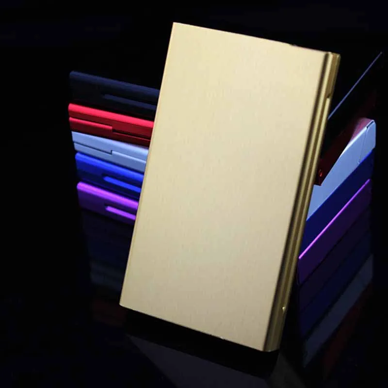 Aluminum Alloy Thin Cigarette Case Tobacco Holder Pocket Box for 20 Cigarettes Storage Container Smoking Accessories 6 Colors