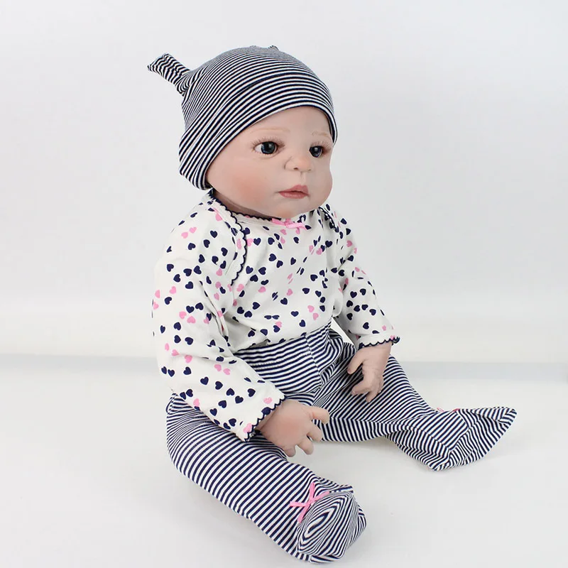

22 Inch Reborn Baby Doll Lifelike Newborn Princess Girl Babies toy Real Looking Alive Boneca Kids Birthday Gift bamboleJHTY130
