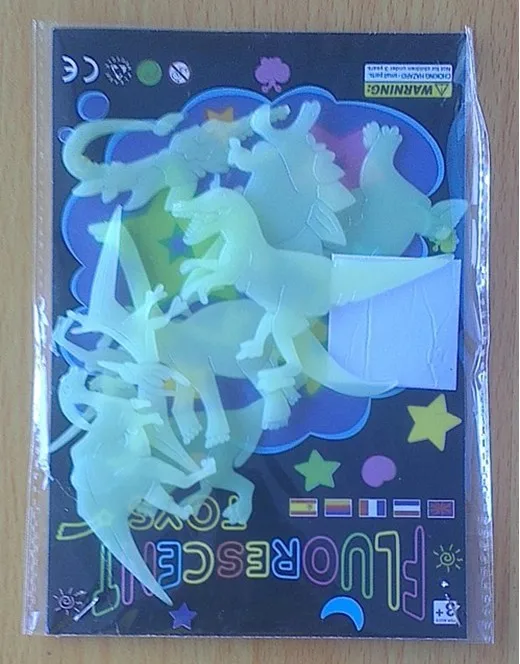 

Ynaayu 9pcs/lot Dinosaur Wall Stickers Luminous Fluorescent 3D Wall Sticker 30MM Light Patch For Kids Room Home Decorate