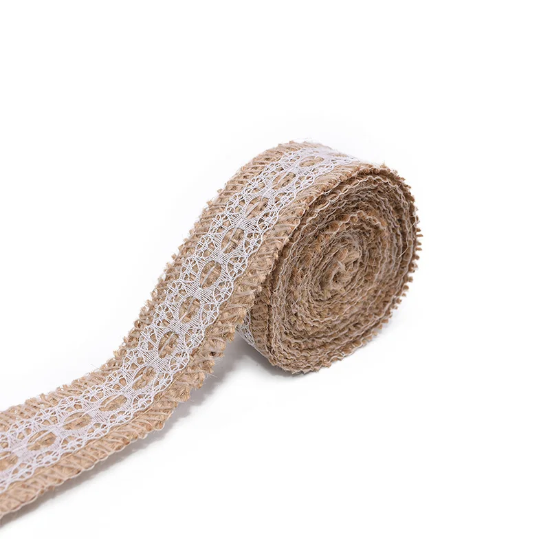 Деревенский Свадебный декор джутовая лента винтажная натуральная джут, джутовая ткань, мешочная ткань банты DIY ремесло аксессуары лента из джута, мешковины бант - Цвет: 25MMx2M Ribbon T06