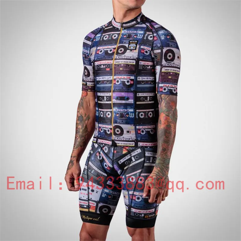 

2019 men cycling Jersey set pants bike clothes triathlon clothing road bicycle suit bib shorts running tights ciclismo shirt kit