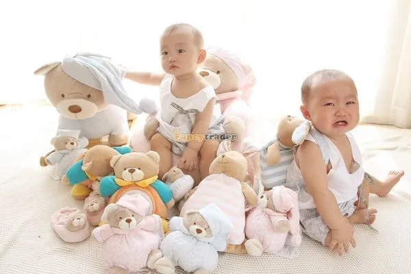 Fancytrader 1 pc 55cm X 56cm X 29cm Lovely Stuffed Soft Plush Bear Sofa, 2 Colors, FT50645 (4)