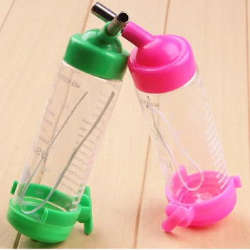 

1PCS 80ML Auto Drinking Head Pipe Fountains Water Feeder Plastic Hamster Water Bottle Holder Dispenser Hanging Pet Cat Dog Bowl