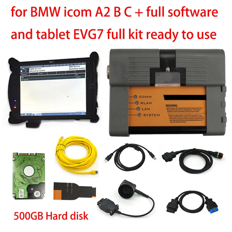 Icom для BMW ICOM A2 B C интерфейс с EVG7 4G планшет полный комплект Автомобильный сканер
