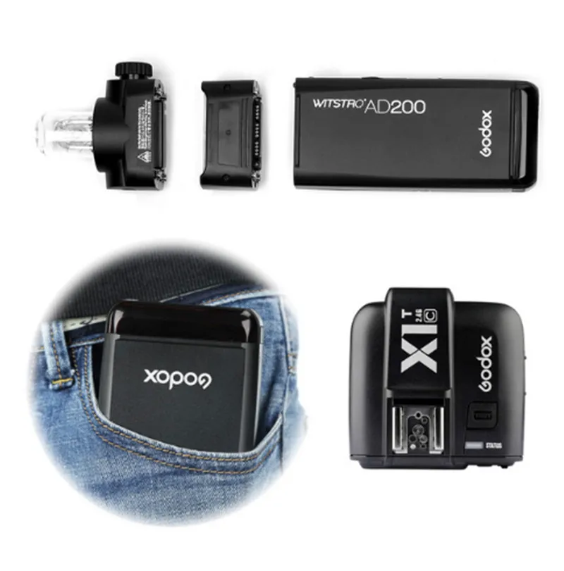 

2017 New Arrival Godox AD200 Pocket Flash+ Godox X1-TC Trigger TTL HSS 1/8000s Transmitter For Canon