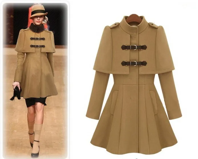 

C170 Gothic Victorian England British Punk Rave Poncho horse rider Court outdoor Coat Jacket for women