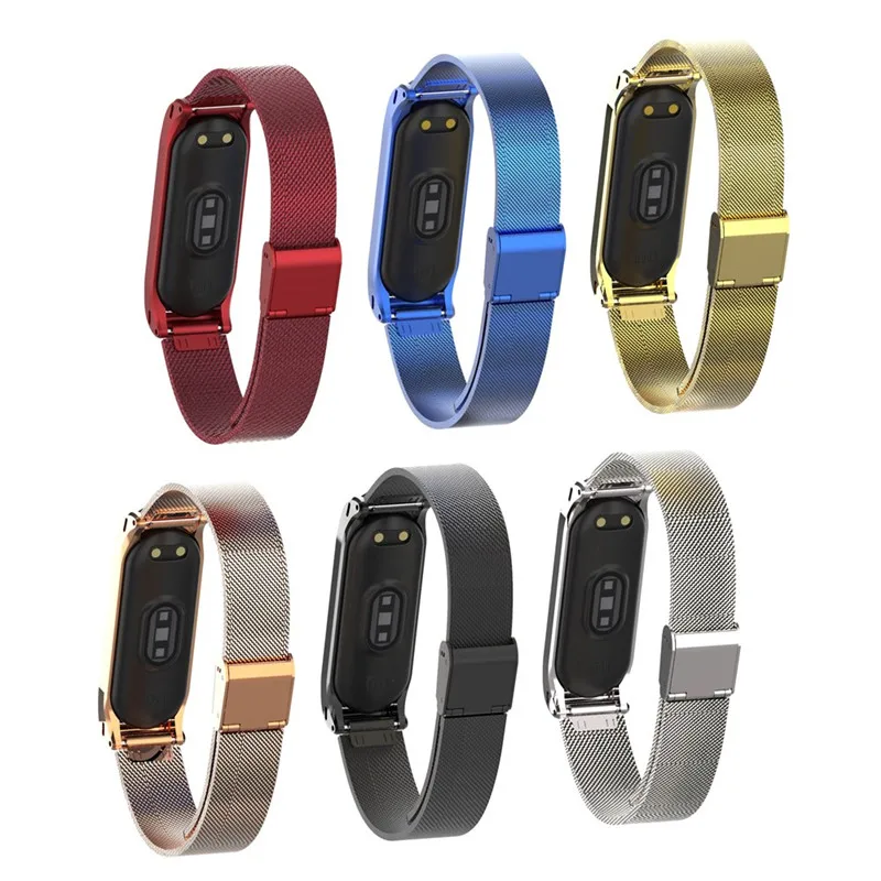 Металлический браслет Mi Band 4 3 на запястье NFC браслеты из нержавеющей стали MiBand для