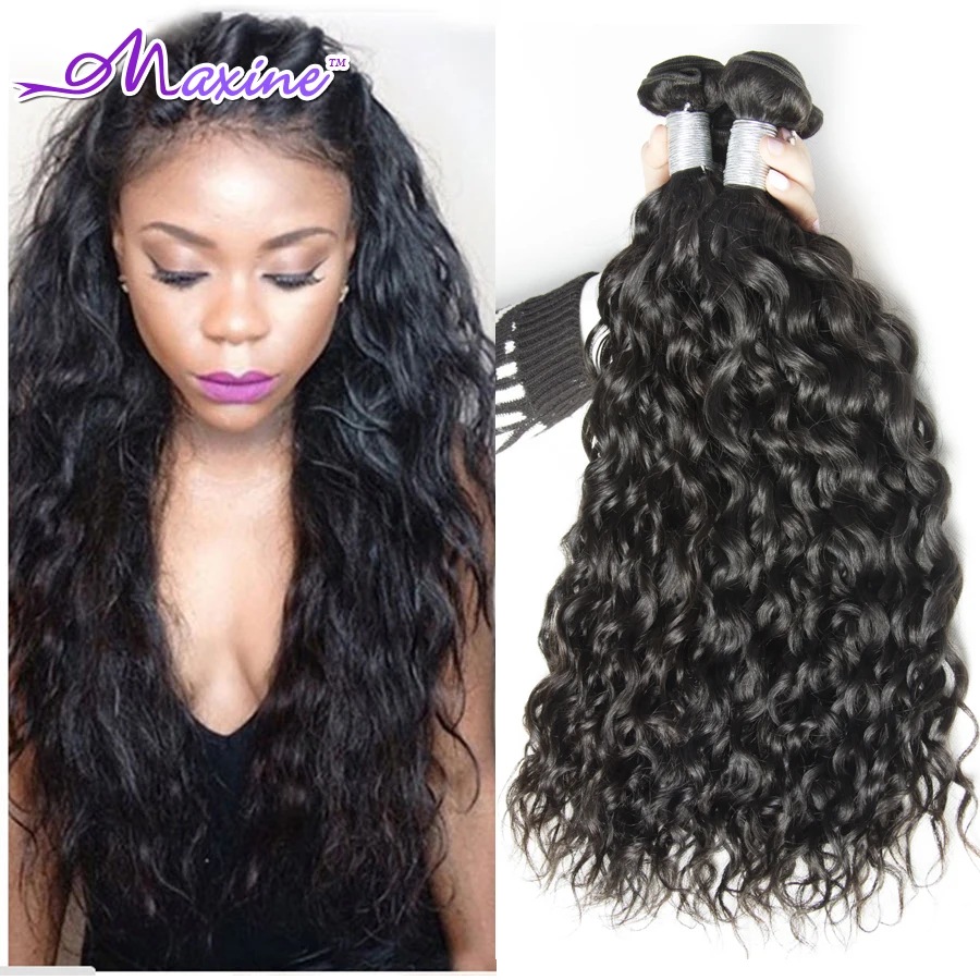 7a Malaysian Virgin Hair Water Wave Human Hair 4 Bundles Wet And