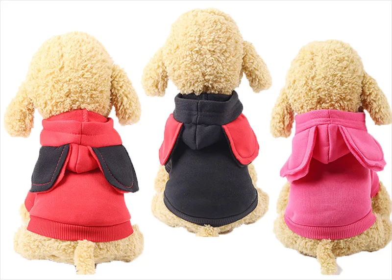 Fleece dog hoodie