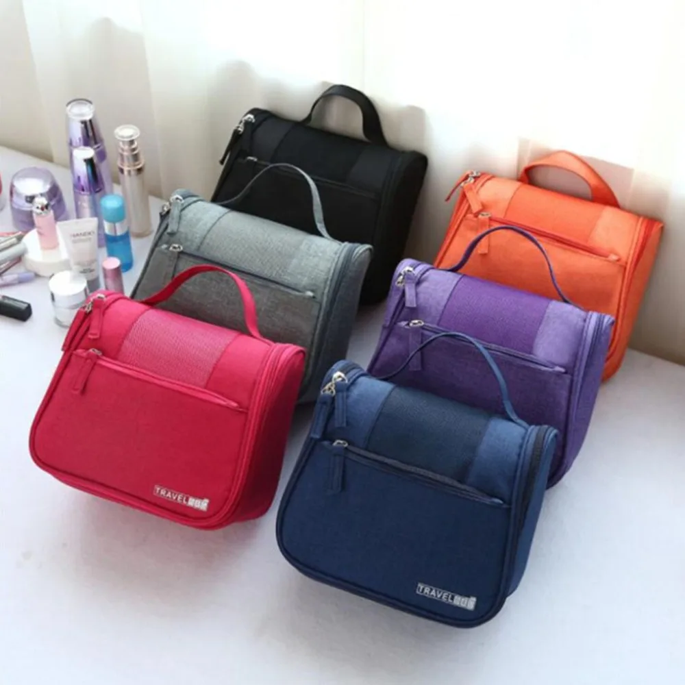 

New Waterproof Polyester Organizer Bag Cosmetic Bag Hanging Travel Make Up Bag Washing Toiletry Kits Neceser Kosmetyczka