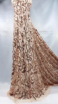 

Nigerian Gold Sequins 3d Flower Net Lace African Guipure Lace Fabric French Swiss Voile Lace 2018 Women Wedding Dress Fabric