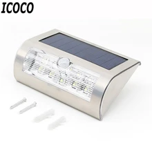 ICOCO 9 светодиодов на солнечных батареях Беспроводной индукционный настенный светильник для человеческого тела водонепроницаемый PIR датчик движения свет садовый пейзаж Декор