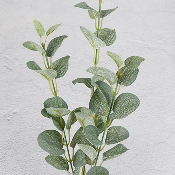 Green Artificial Leaves Large Eucalyptus Leaf Plants Wall Material Decorative Fake Plants For Home Shop Garden Party Decor 66cm