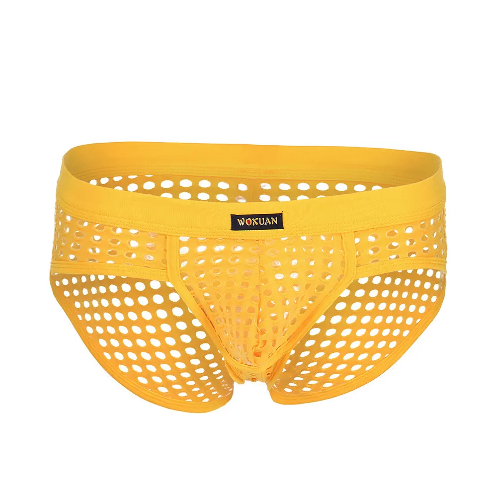

snowshine YLW Fashion Mens Briefs Underwear Bulg Sports Hollow Trunks Shorts Underpants free shipping