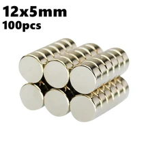 Powerful Magnetic in Disc 12mm x 5mm Searching Magnet Round Neodymium Magnets NdFeB 100pcs 12*5 N35 Imanes Rare Earth