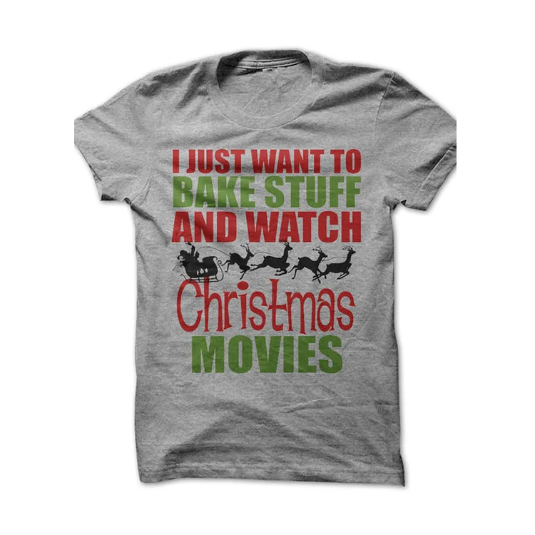 

Bake Stuff xxl Watch Christmas Movies women t-shirts tee top woman love female tshirt t tops love christmas tee shirt