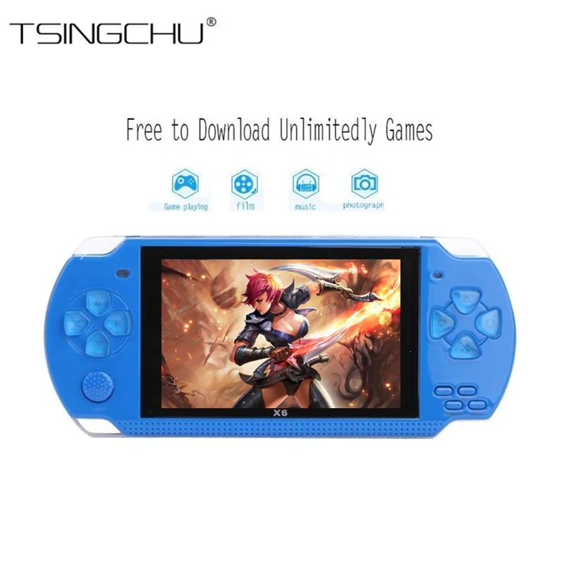 Портативный игровой плеер TSINGO X6 4 3 дюйма 8 ГБ портативная игровая консоль MP4