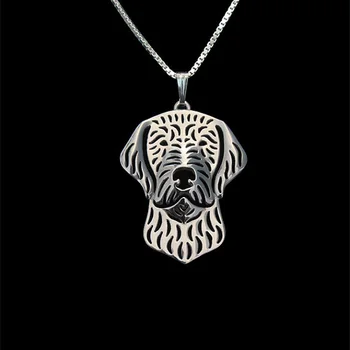 

Wirehaired Vizsla jewelry - Gold and silver pendant and necklace jewelry Simple abstract animal free ship 12pcs/lot