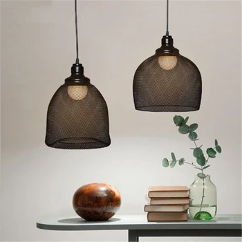 

Loft Style Industrial Net Peandant Light Single Head Retro Iron Dining Light Cafe / Pub Light Free Shipping