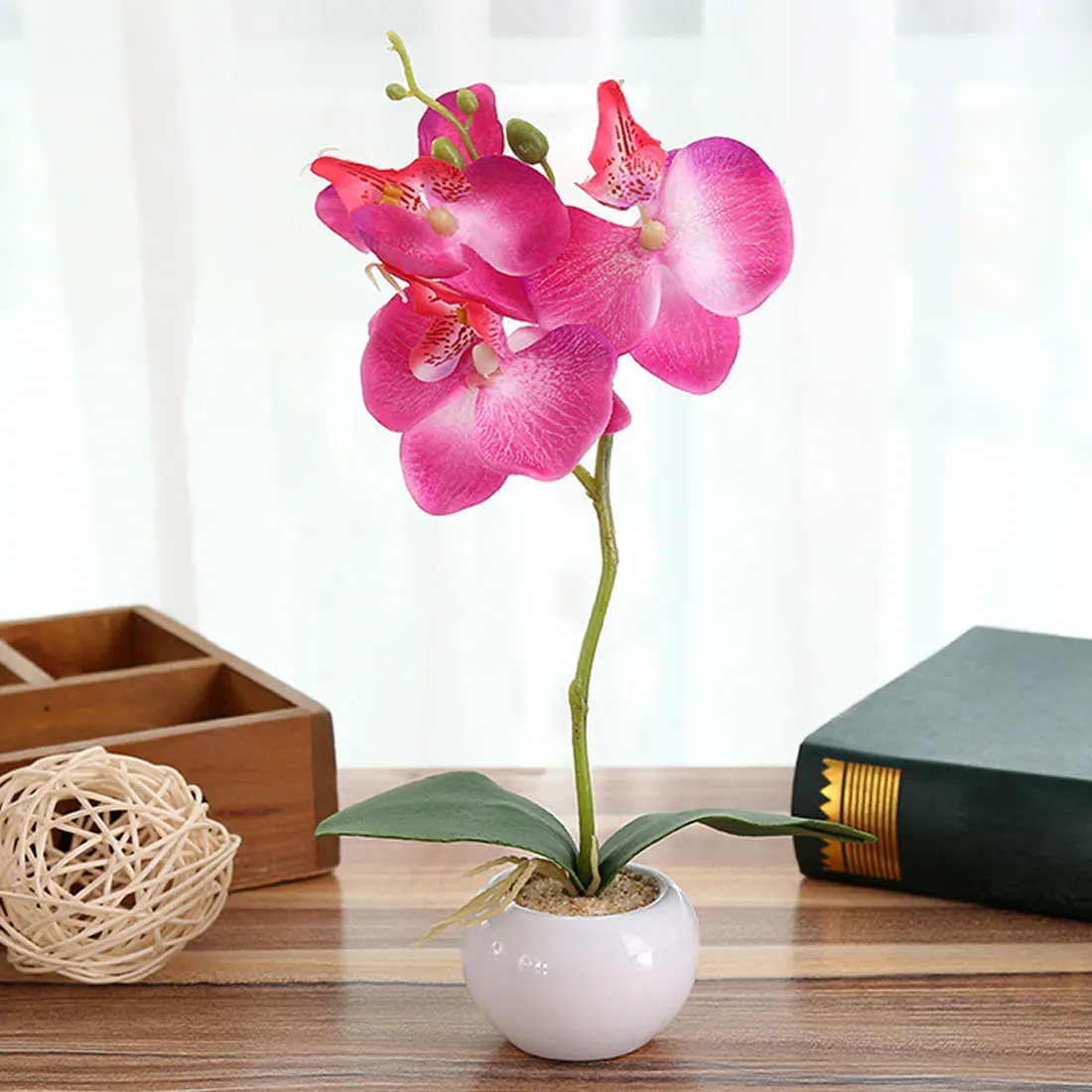 

Bridal Floral Butterfly Orchid Home Decoration Ornamental Flores Artificial Silk Flower Home Wedding Decor Birthday Party
