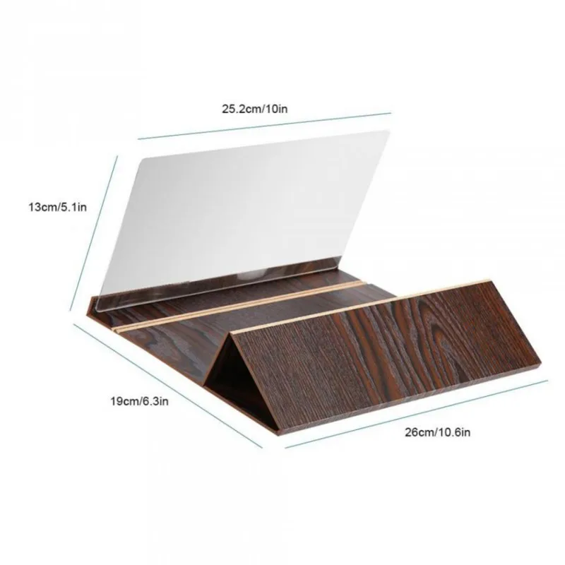  12 inch wooden Mobile Video Screen Magnifier High Definition Mobile Phone Screen Amplifier with Woo