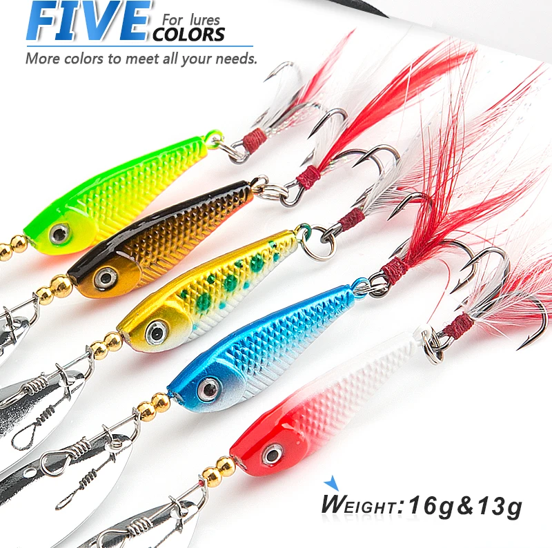 spinner Spoon Metal Bait Fishin Lure Sequins Crankbait Spoon baits for Bass Trout Perch pike rotating Fishing (3)