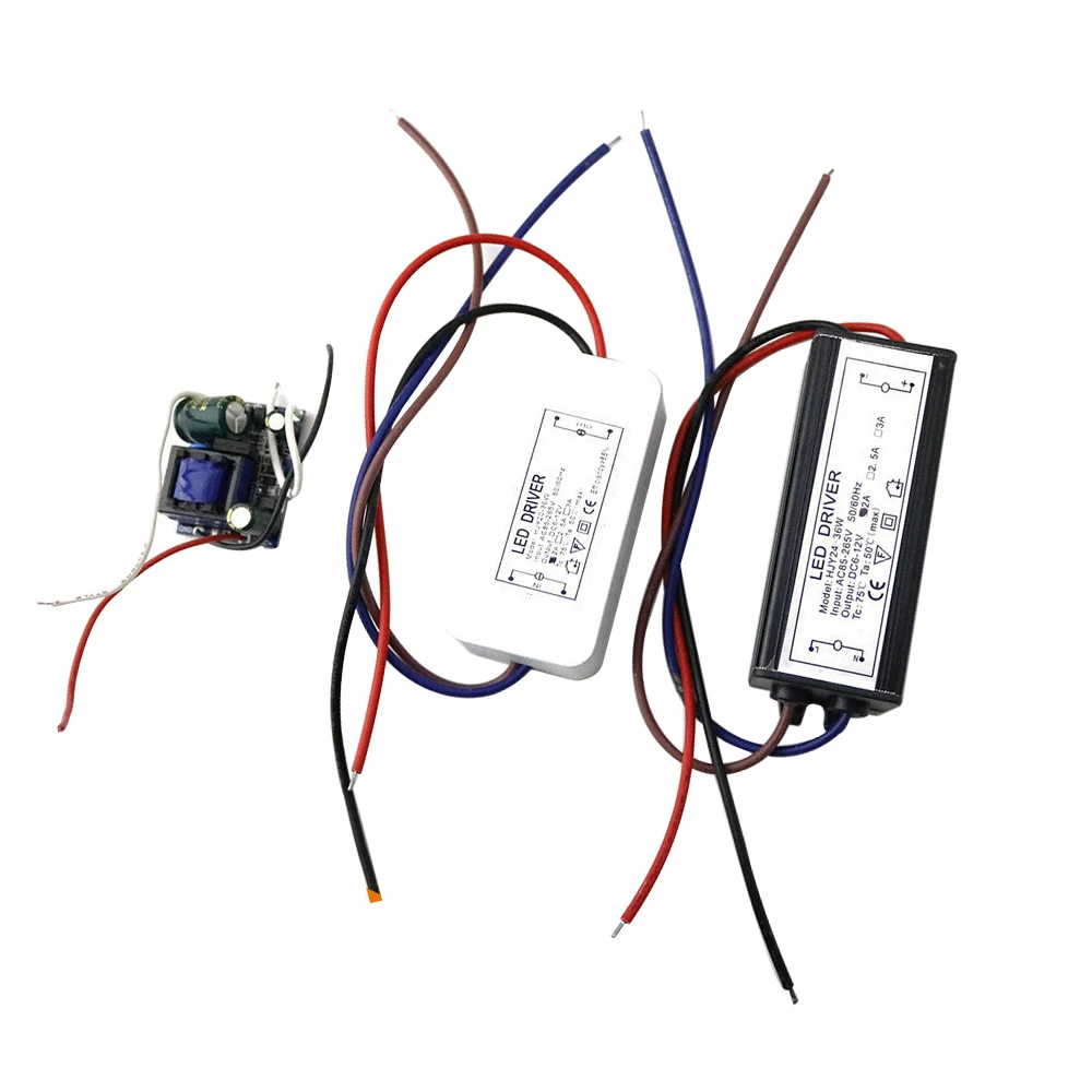 Светодиодный трансформатор 12 В переменного тока в постоянный 10 Вт 20-36 Вт 24-36 Вт адаптер питания для прожектора AC85-265V 110 В 220 В вход JQ