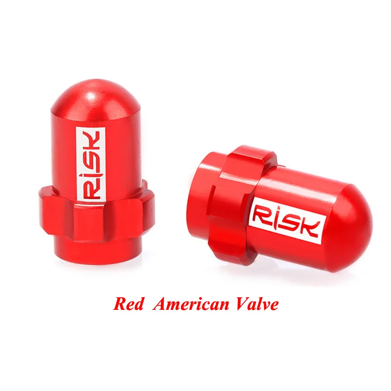 Red American Valve Светильник с риском, алюминиевая крышка клапана Presta/Schrader для горного велосипеда, шоссейного велосипеда, шины для шин, французские/американские крышки клапана - Цвет: Red American Valve