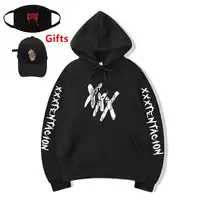 Cap&Mask as Gifts Rapper XXXTentacion hoodies sweatshirt inner fleece warm men women hip hop Bboy DJ dancer tracksuits coat