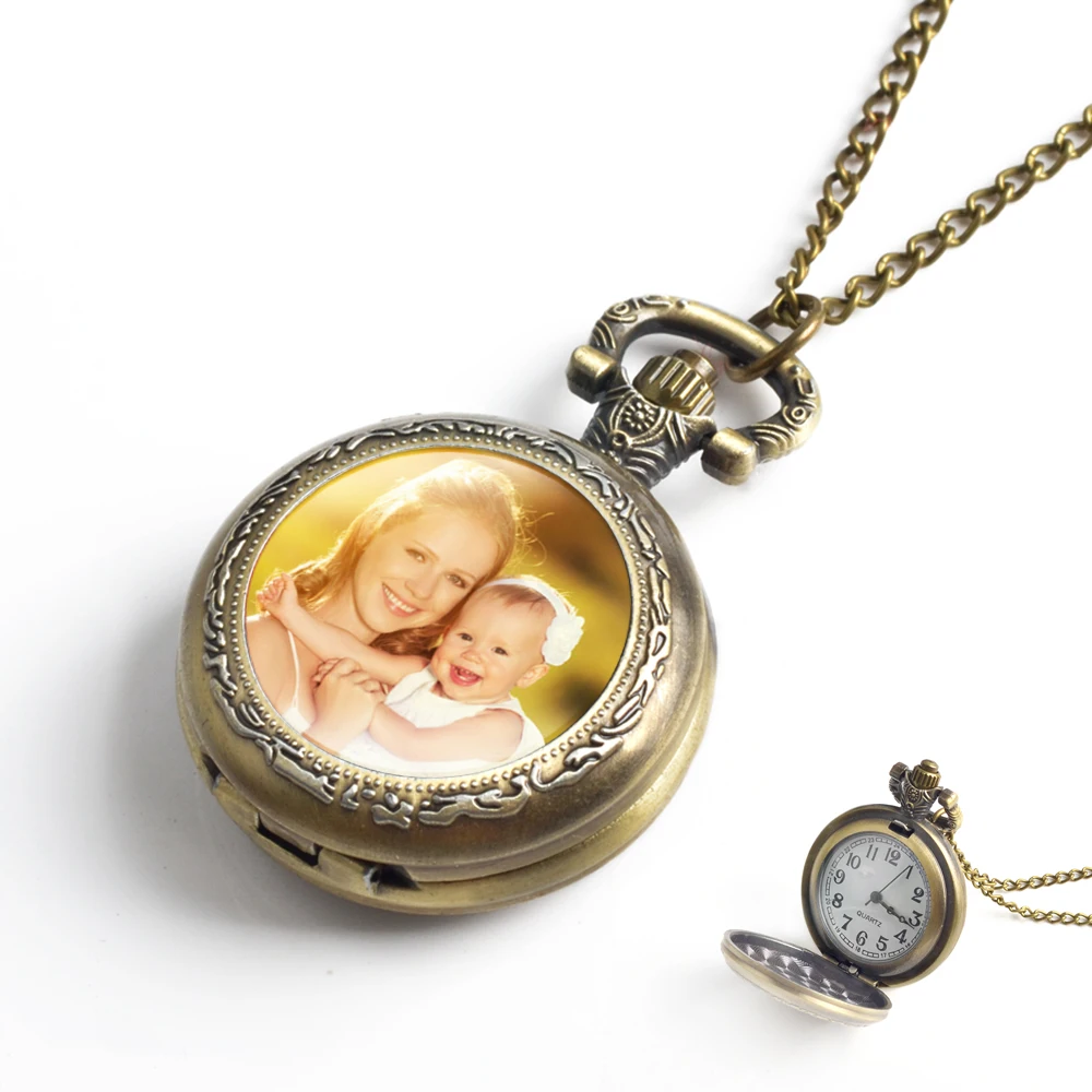 

OMGALA DIY Double Side Personalized Custom Keychains Baby Family Lovers Photo Calendar Keyrings Key Chain Rings Holder for Gifts