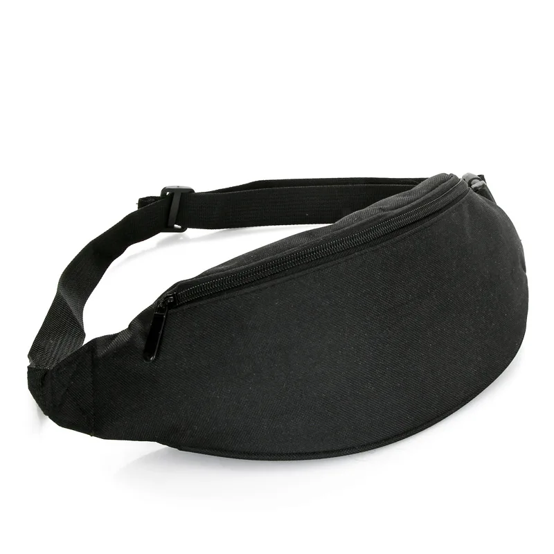 Модная поясная сумка для женщин и мужчин, цветная поясная сумка унисекс, поясная сумка на молнии, сумка-мешок, 110 см, длина ремня, фабричная - Цвет: Black