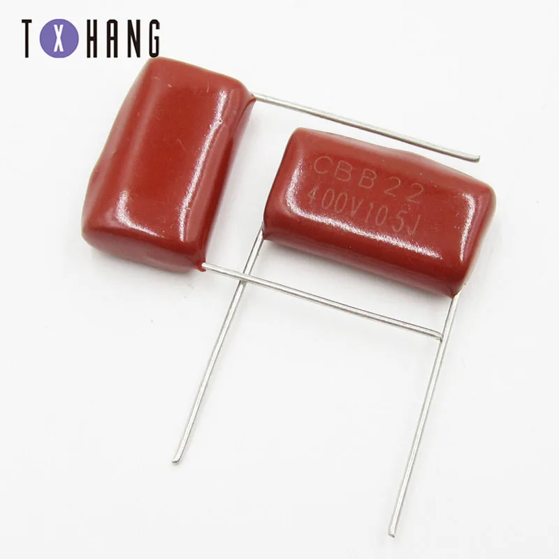 

10PCS 105J 1uF 400V CBB22 Through Hole Polypropylene Capacitors BBC
