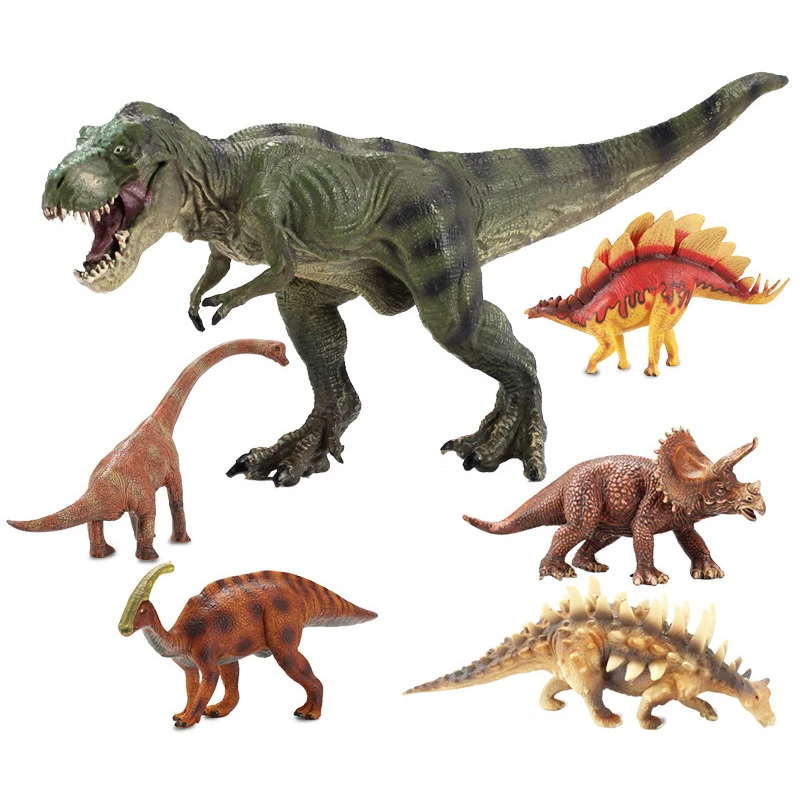 Мир Твердые модельки динозавров игрушки тираннозавр Трицератопс аллозавр Brachiosaurus Spinosaurus