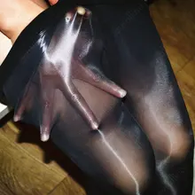 High Gloss Sheer Toe Oily Finish Pantyhose Shining Collant Festish Pantyhose Oil Treatment Tights B'Tempted Toe Lick Glossy open toe sheer tights