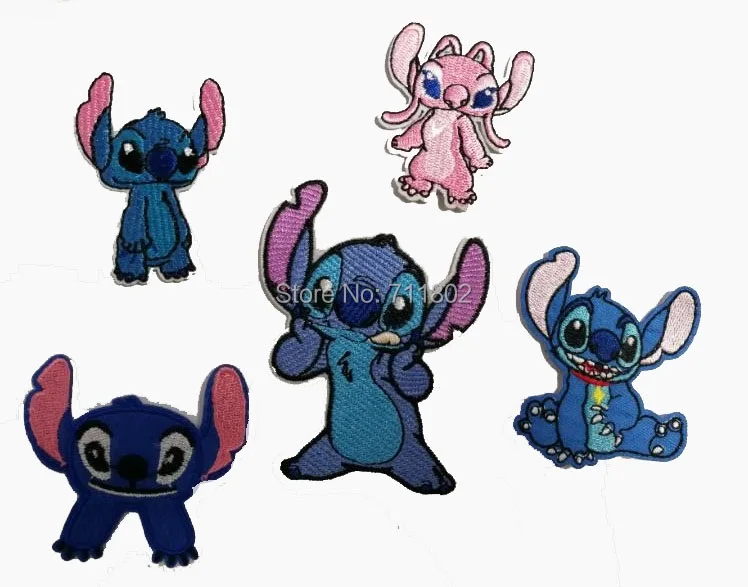 Stitch love Angel iron on patch Lilo & Stitch Animal cartoon