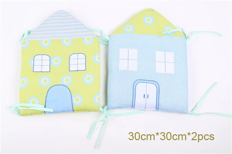 1-12Pc/Lot Infant Crib Bumper Bed Protector Baby Kids Cotton Cot Nursery bedding House bumper for boy and girl