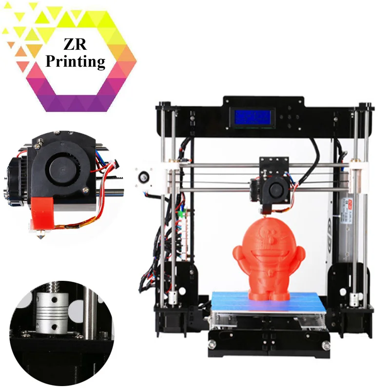 US Stock 3D Printer A8 Prusa i3 Upgrade DIY kit Print Size 220x220x240mm 