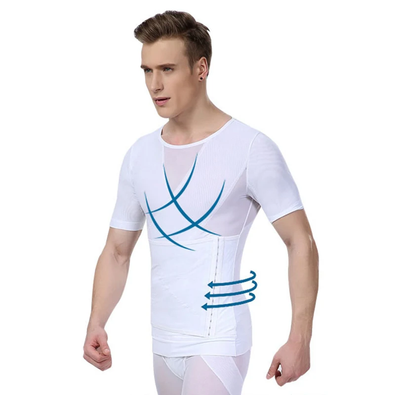 Buy Mens Sexy Slimming T Shirt Body Shapers Mesh