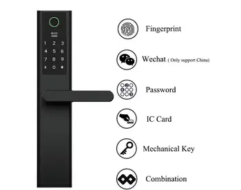 

Intelligent Fingerprint Door Lock H2 Support Fingerprint+Password+Card + Mechanical Key or Combination Unlock 100 Capacity