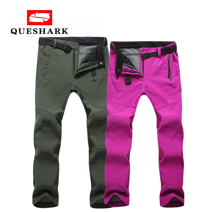 

Men Women Windproof Skiing Pants Winter Warm Fleece Hiking Trousers Sports Softshell Climbing Camping Ski Pants