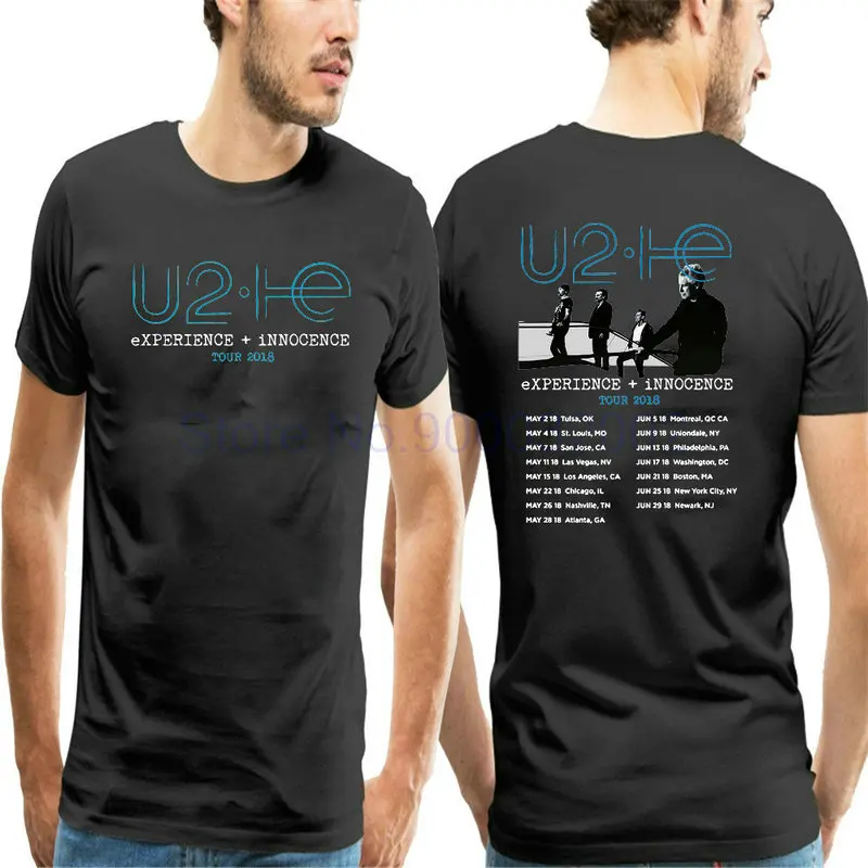 

T Shirt Sale O-Neck Short U2 Experience 100% Cotton Tee For Men Tee Shirt For Men O-Neck Tops Male Harajuku Cool T-Shirt Homme