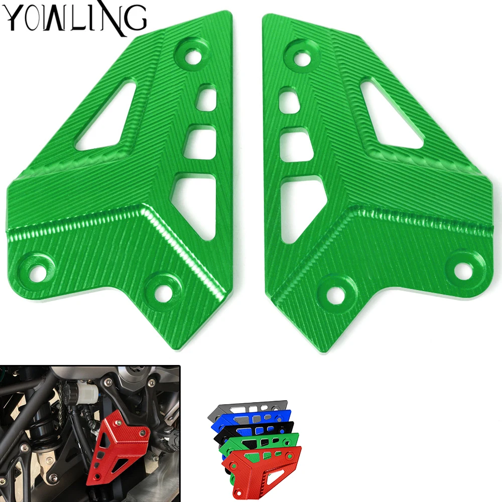 

Motorcycle Film Mount Heel Guard Protector Aluminum Foot Peg Heel Protection Protective Cover Tank Cap For Kawasaki Z900 2017