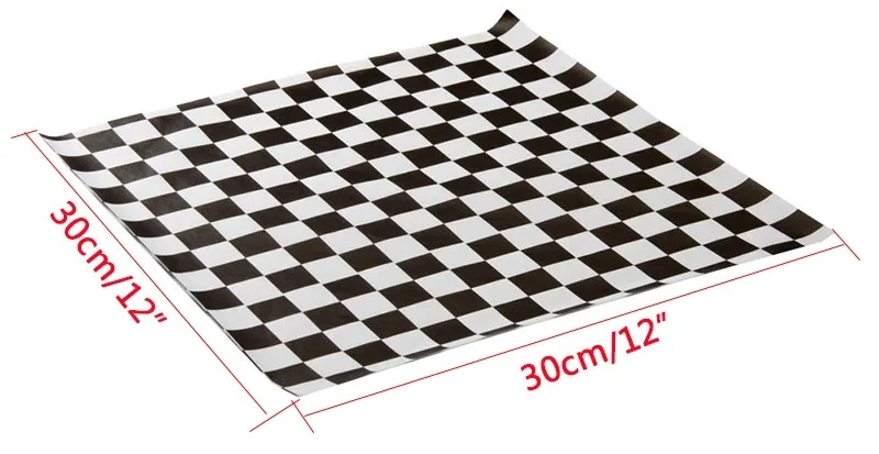Black checkered wax paper (1)