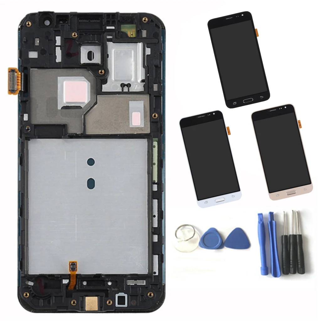 Practical Cell Phone LCD Screen Touch Digitizer Display Assembly for Samsung J3 2016 Replacement Part 